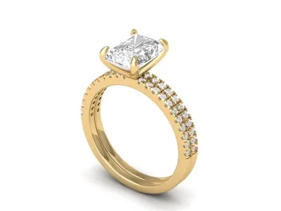 Wedding Ring 3D print model 76