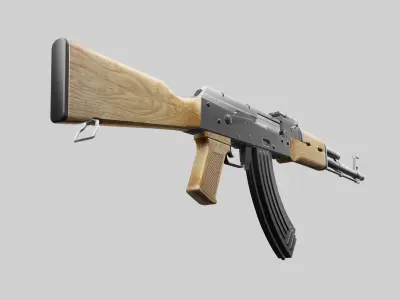 AK 47 3D model 4