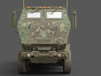 HIMARS Low Poly Game Ready  Low-poly 3D model