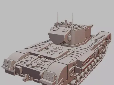 Churchill Mk VII British Heavy Infantry Tank WWII 3D Printable  3D print model
