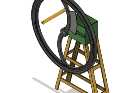 Chaff cutter machine 3D model