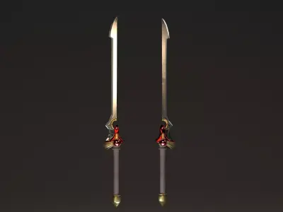 Fantasy 3D Double-Sword 3D model