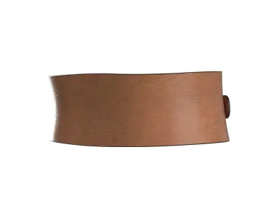 Brown Leather Buckle Belt 3D model