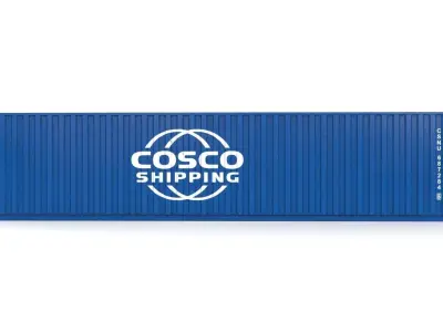 40 feet COSCO standard shipping container 3D model