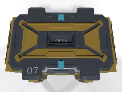 Sci-Fi Ammo Crate Low-poly 3D model