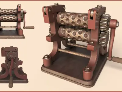 Stylized Candy Drop Roller Low-poly 3D model