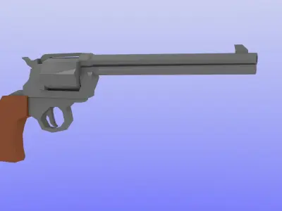 Low-Poly Revolver Low-poly 3D model