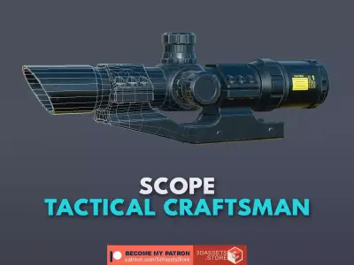 Weapon - Scope - 10 - TacticalCraftsman Low-poly 3D model