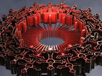 Golden Angel Vortex ring 8  3D model