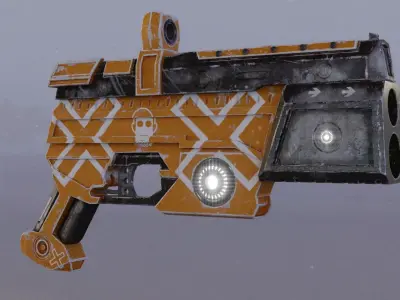 Sci fi Handgun Low-poly 3D model