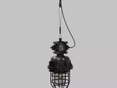 Industrial Lamp OMP-300 Low-poly 3D model