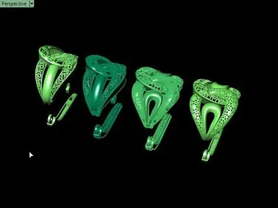 Two earrings part 3 3D print model