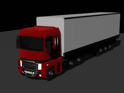 Low Poly Truck 3D model purchase