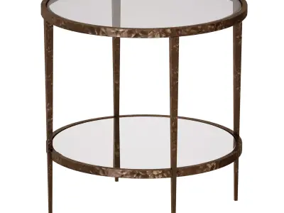 Clairemont Round Side Table Crate and Barrel 3D model