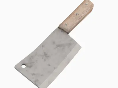 Meat Cleaver C 03 Low-poly 3D model
