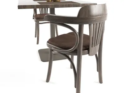Chair with Table Free 3D model
