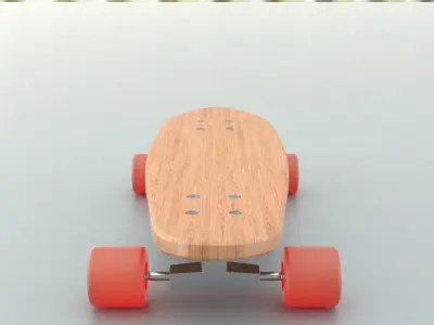 laos Skateboard Low-poly 3D model