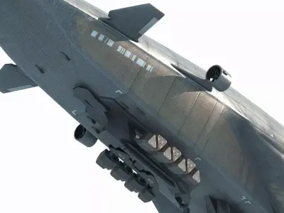 Future sci-fi style airship 3D model