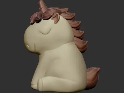 Unicorn head of horse 3D model