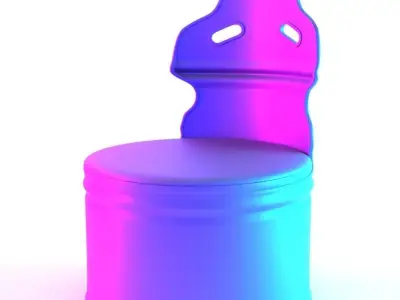 Porsche Oil Drum Chair Stuttgart Barrel Seat toy 3D print model