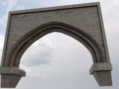 Stone Arch Low-poly 3D model