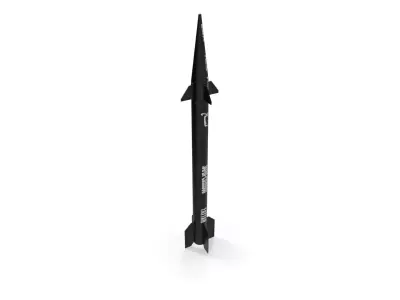 Fattah-01 Hypersonic Ballistic Missile Low-poly 3D model