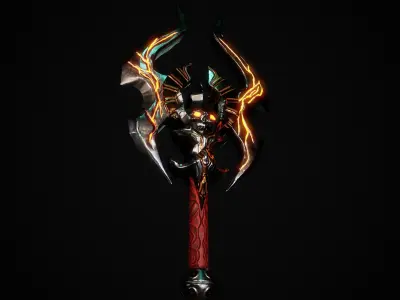 3D Stylized Axe V2 GameReady Free low-poly 3D model
