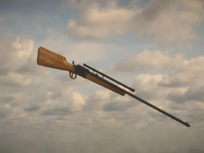 Western Rifle Low-poly 3D model purchase