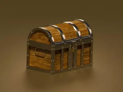 Chest Low-poly 3D model buy