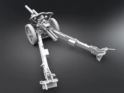 105mm leFH 18 Scale model  3D print model
