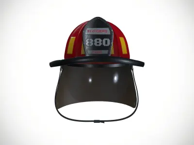Fire safety helmet 3D model
