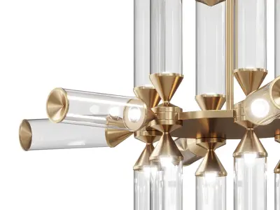 Chandelier Castle 18 03 Brass designed 3D model