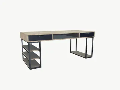 Industrial Table Low-poly 3D model purchase