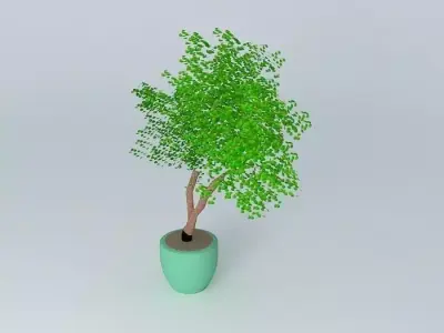 Egg vase with tree Free 3D model
