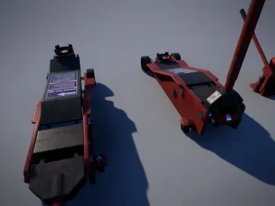 Hydraulic Jack Low-poly 3D model