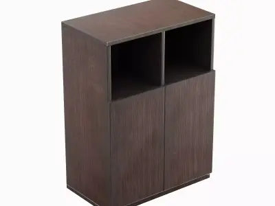 Simple Bookcase B 01 Low-poly 3D model