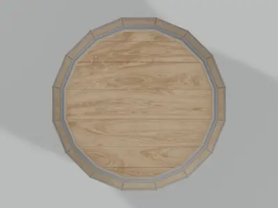 Light Toasted Lowpoly British Barrel Low-poly 3D model