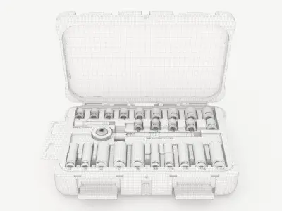 Set of wrenches 3D model