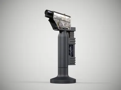 Flame Torch Low-poly 3D model