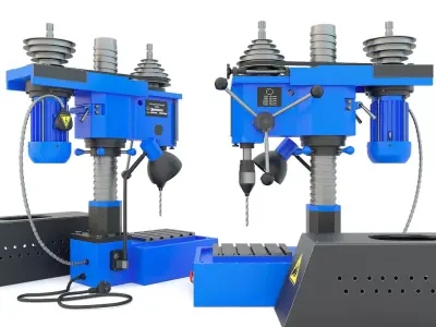 Machine tool desktop drilling press vertical 2M112A 3D model