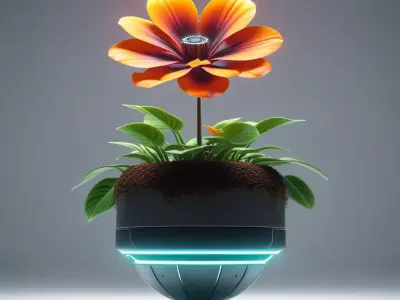 Botanical SciFi Floating Plant 3D model