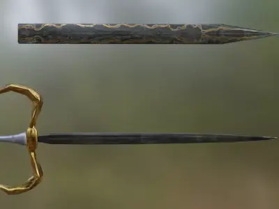 Dark Sword Low-Poly Low-poly 3D model