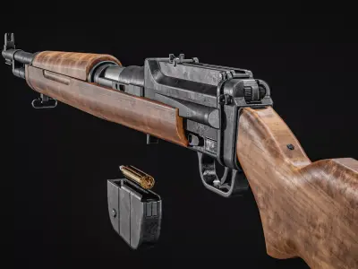 Eriksens M1933  Rifle Low-poly 3D model