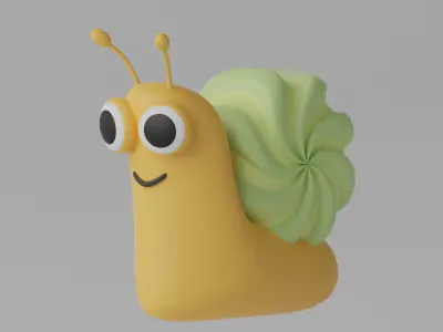 Cartoon Snail 3D model purchase
