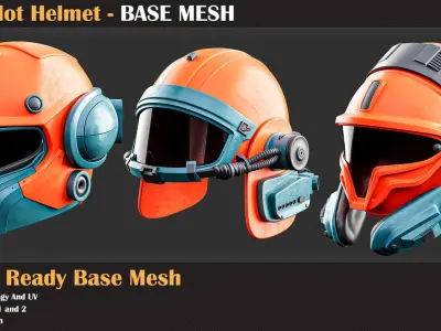 10 Pilot Helmet BASE MESH - VOL 25   3D model
