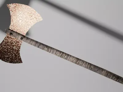 Medieval Old Axe 3D model