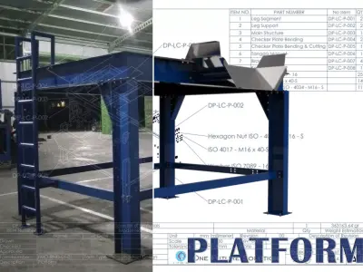 Platform platformform - steel structure Free 3D model