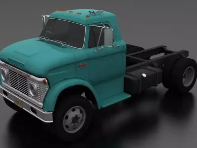 N-Series N-600 Truck Chassis 1966 Low-poly 3D model