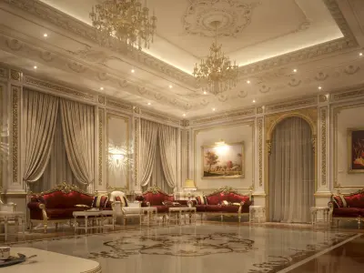 Luxurious VIP Living 3D model