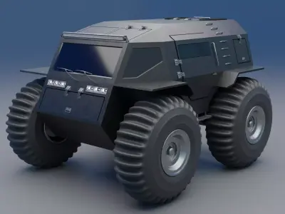Military Truck Low-poly 3D model